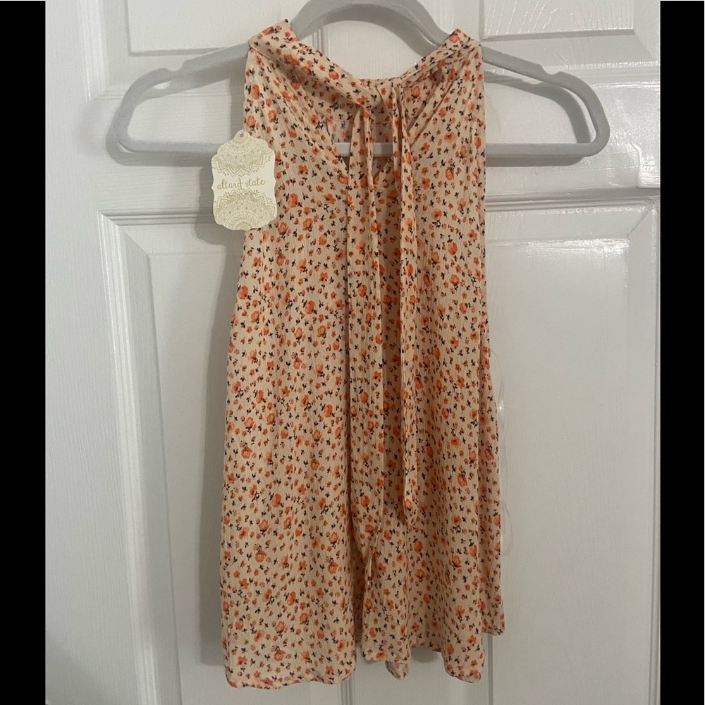 NWT Altar’d State Floral Sleeveless Tie Front Blouse size XS